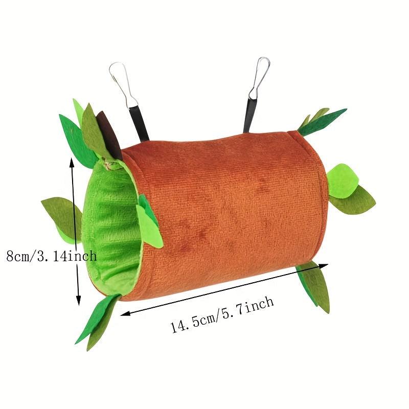 Small Pet Hanging Nest Hamster Hammock Leaf Tube Parrot Swing Squirrel Plush