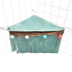 3-Sided Tassel Corner Shelter Hammock Tent for Small Pets