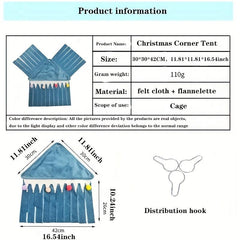 3-Sided Tassel Corner Shelter Hammock Tent for Small Pets