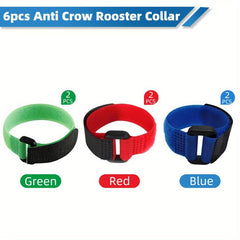 6pcs Rooster Collar Prevents Noise, Nylon Material