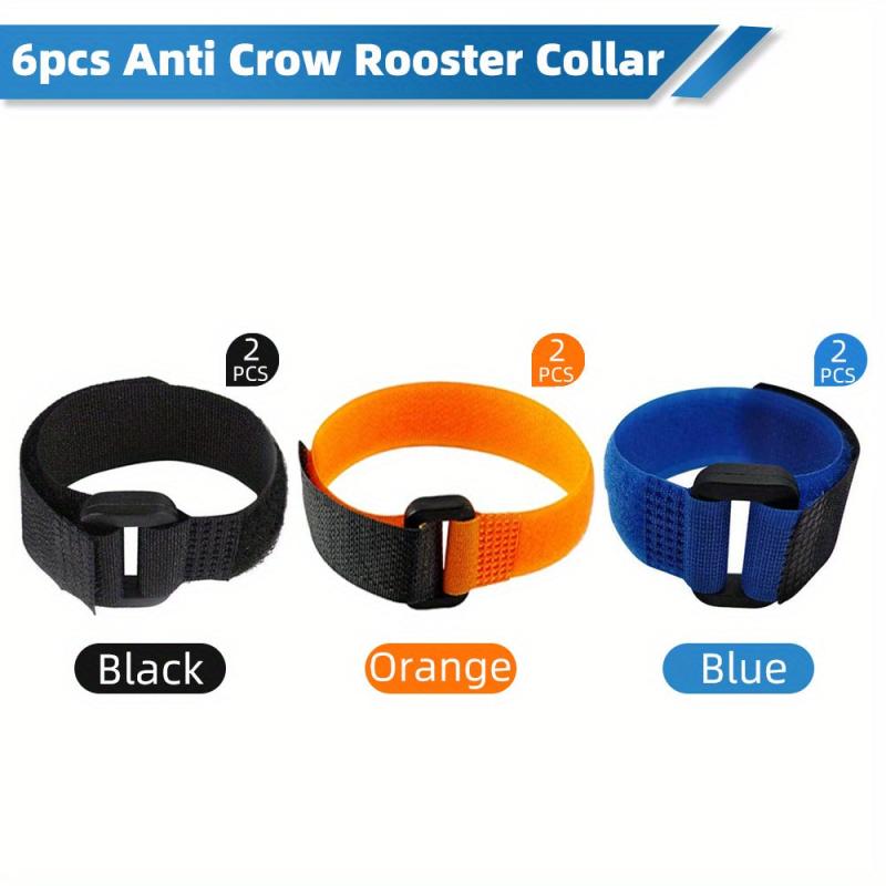 6pcs Rooster Collar Prevents Noise, Nylon Material