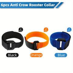 6pcs Rooster Collar Prevents Noise, Nylon Material