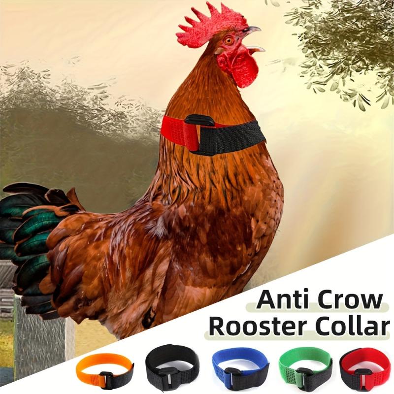 6pcs Rooster Collar Prevents Noise, Nylon Material