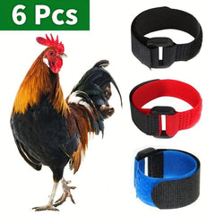 6pcs Rooster Collar Prevents Noise, Nylon Material
