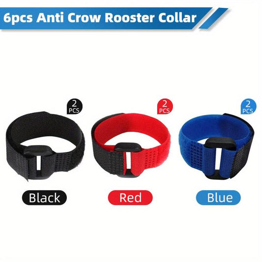 6pcs Rooster Collar Prevents Noise, Nylon Material