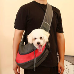 Dog Sling Carrier Breathable Mesh Crossbody Bag For Puppy Travel