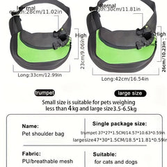 Dog Sling Carrier Breathable Mesh Crossbody Bag For Puppy Travel