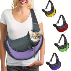 Dog Sling Carrier Breathable Mesh Crossbody Bag For Puppy Travel