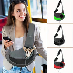 Dog Sling Carrier Breathable Mesh Crossbody Bag For Puppy Travel