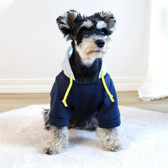 Winter Dog Hoodie Sweatshirts Dog Sweater With Pockets - Navy
