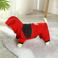 Hooded Pet Raincoat Jumpsuit for Cats and Dogs
