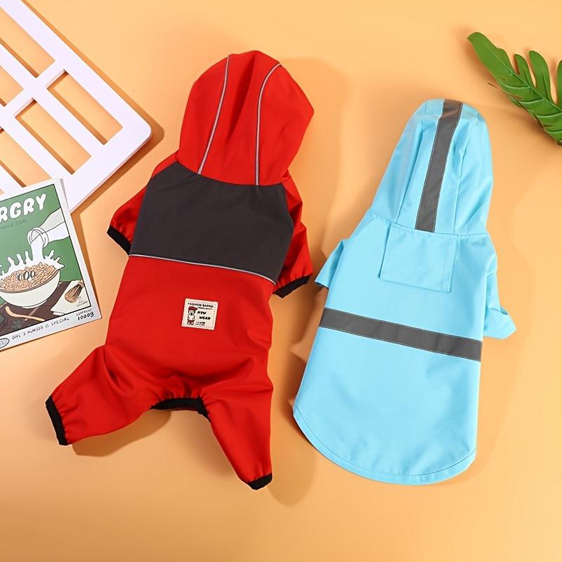 Hooded Pet Raincoat Jumpsuit for Cats and Dogs