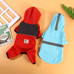 Hooded Pet Raincoat Jumpsuit for Cats and Dogs