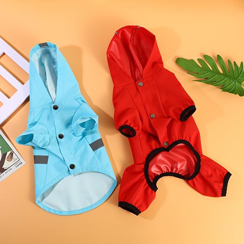 Hooded Pet Raincoat Jumpsuit for Cats and Dogs