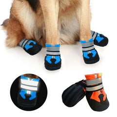 Waterproof Dog Boots & Reflective Straps for Safe & Dry Paws