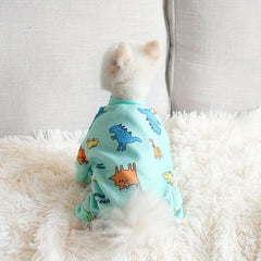 Animals Graphic Pet Jumpsuit Breathable Dog Loungewear Summer Clothes