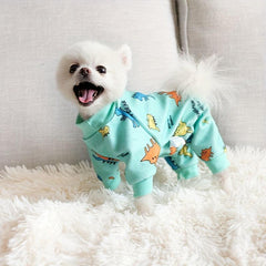 Animals Graphic Pet Jumpsuit Breathable Dog Loungewear Summer Clothes
