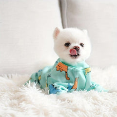 Animals Graphic Pet Jumpsuit Breathable Dog Loungewear Summer Clothes
