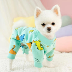 Animals Graphic Pet Jumpsuit Breathable Dog Loungewear Summer Clothes