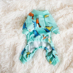 Animals Graphic Pet Jumpsuit Breathable Dog Loungewear Summer Clothes