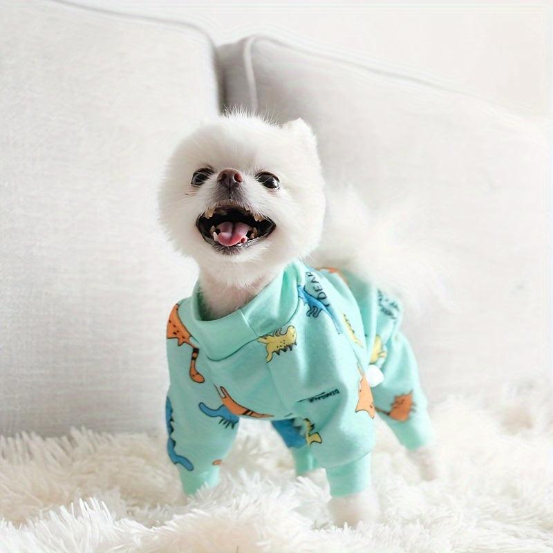 Animals Graphic Pet Jumpsuit Breathable Dog Loungewear Summer Clothes
