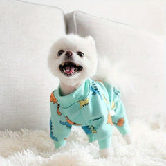 Animals Graphic Pet Jumpsuit Breathable Dog Loungewear Summer Clothes