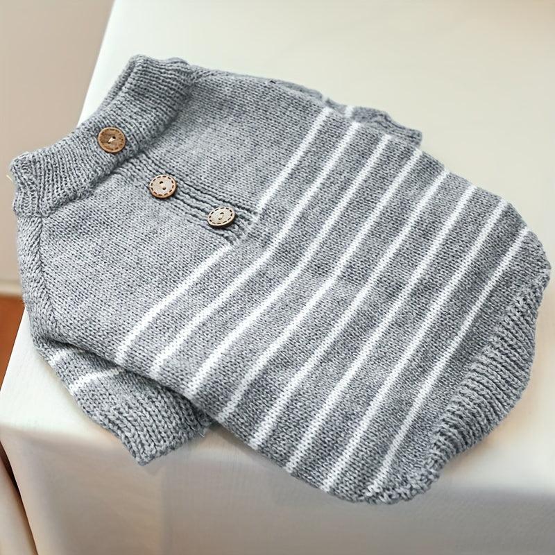 Striped Pet Pullover Sweater for Winter