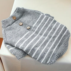 Striped Pet Pullover Sweater for Winter