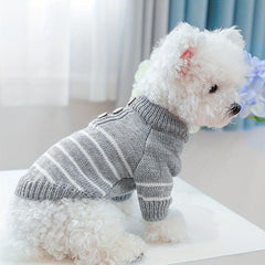 Striped Pet Pullover Sweater for Winter