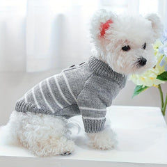 Striped Pet Pullover Sweater for Winter