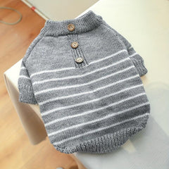 Striped Pet Pullover Sweater for Winter