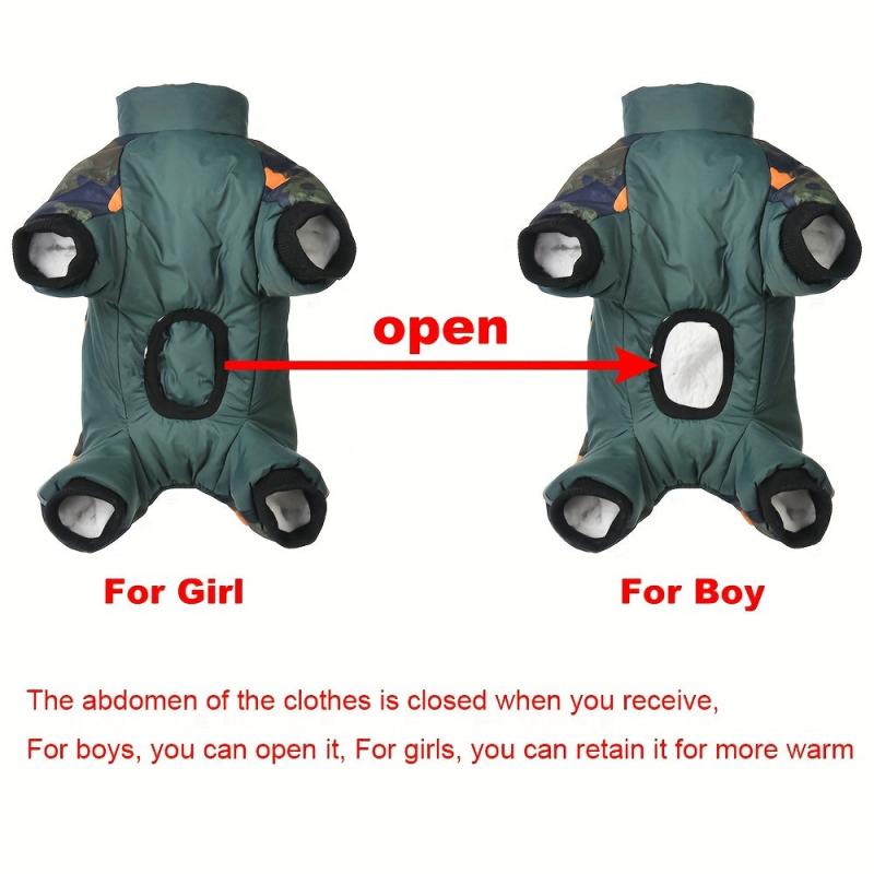 Camouflage Waterproof Dog Coat Winter Jacket for Small Medium Dogs