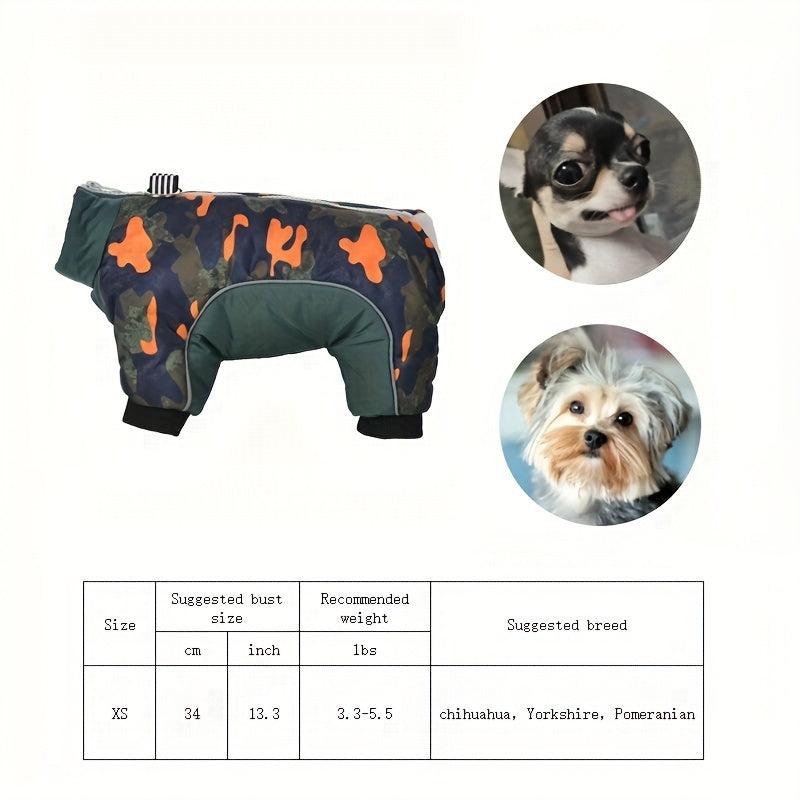 Camouflage Waterproof Dog Coat Winter Jacket for Small Medium Dogs