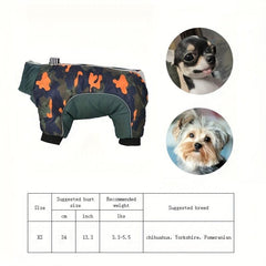 Camouflage Waterproof Dog Coat Winter Jacket for Small Medium Dogs