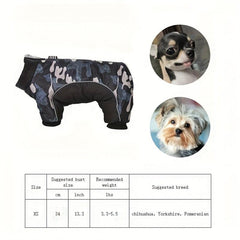 Camouflage Waterproof Dog Coat Winter Jacket for Small Medium Dogs