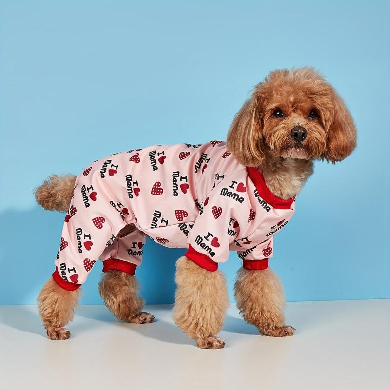 Love Mom & Dad Pet T Shirt for Dog & Cat Pajamas