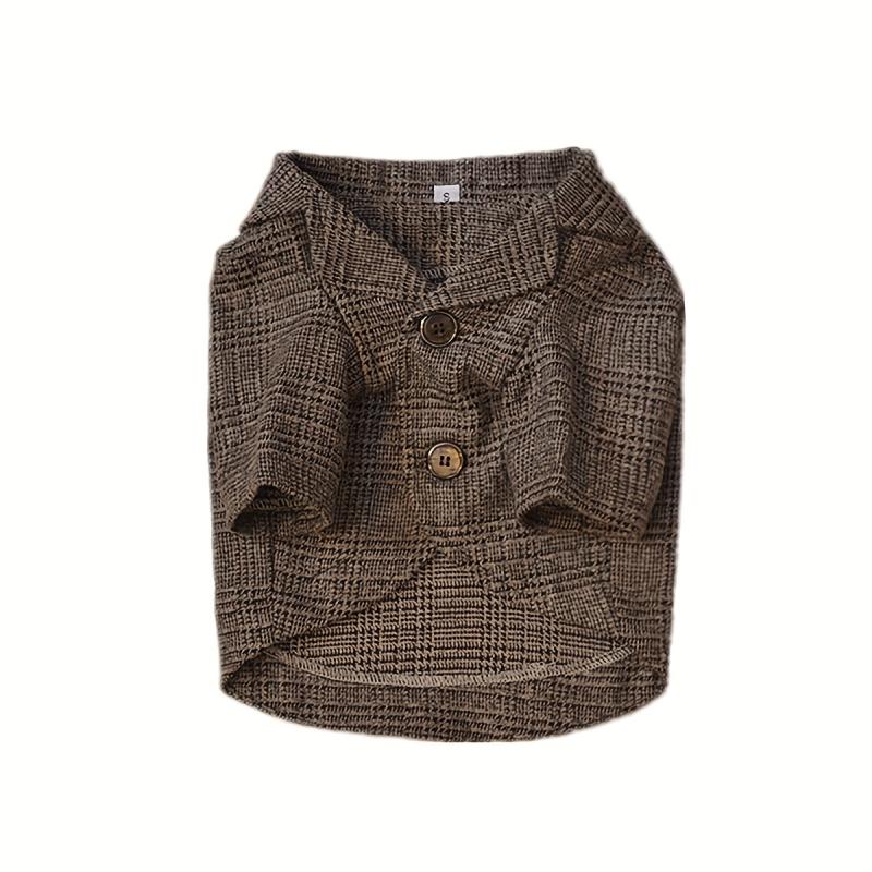 Plaid Print Pet Suit Jacket for Dog and Cat Wedding Clothes