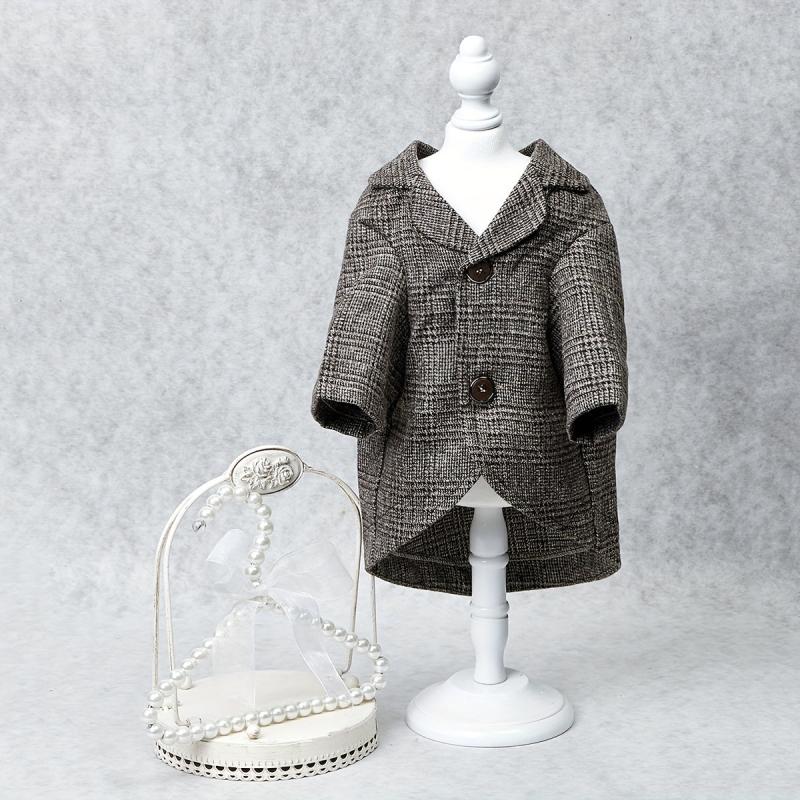 Plaid Print Pet Suit Jacket for Dog and Cat Wedding Clothes