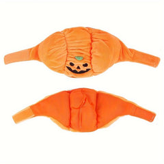 Pumpkin Cat Hat Warm Pet Costume For Halloween Party