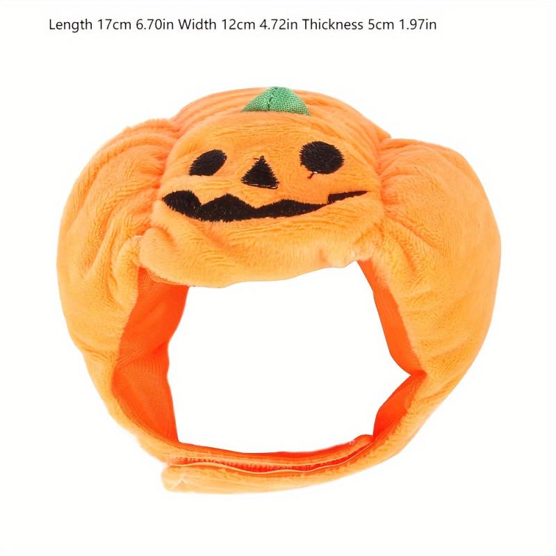 Pumpkin Cat Hat Warm Pet Costume For Halloween Party