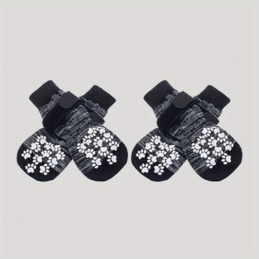 4pcs Waterproof Dog Non slip Socks Breathable Outdoor Accessories