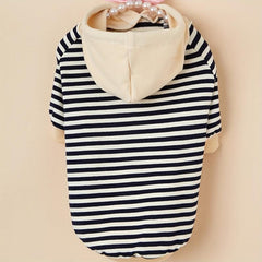 Striped Pet Coat with Hoodie for Spring & Summer
