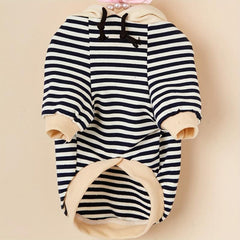 Striped Pet Coat with Hoodie for Spring & Summer
