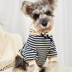 Striped Pet Coat with Hoodie for Spring & Summer