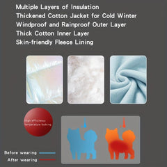 Pet Winter Warm Coat Windproof Waterproof Dog Jacket With Leash Ring