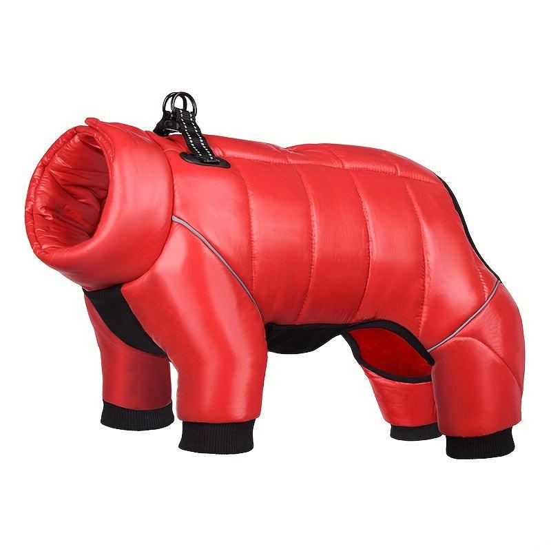 Pet Winter Warm Coat Windproof Waterproof Dog Jacket With Leash Ring