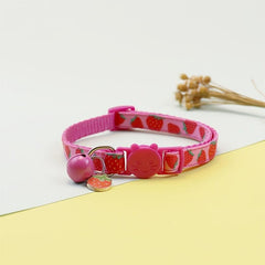 Fruit Cartoon Cat Collar with Bell for Pet Decoration