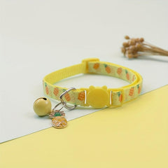 Fruit Cartoon Cat Collar with Bell for Pet Decoration