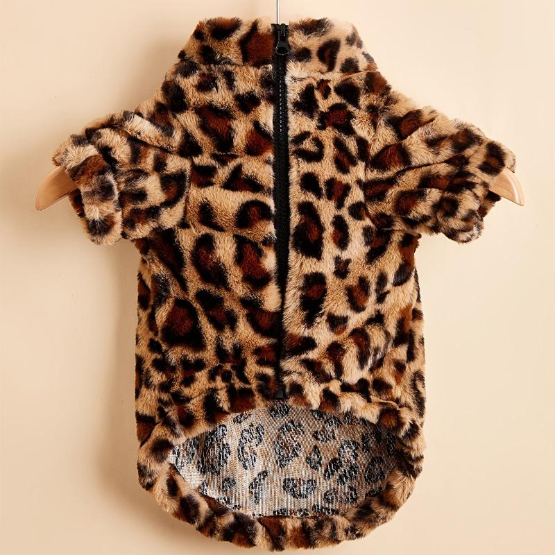 Leopard Print Dog Coat Halloween Christmas Costume