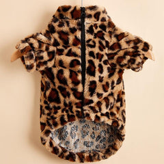 Leopard Print Dog Coat Halloween Christmas Costume